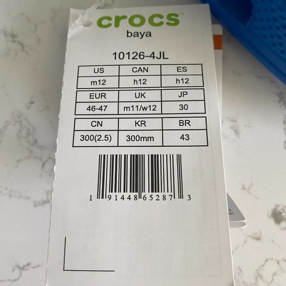 NWT Crocs Blue Baya Men\'s Lightweight Clogs size 12 main image 11